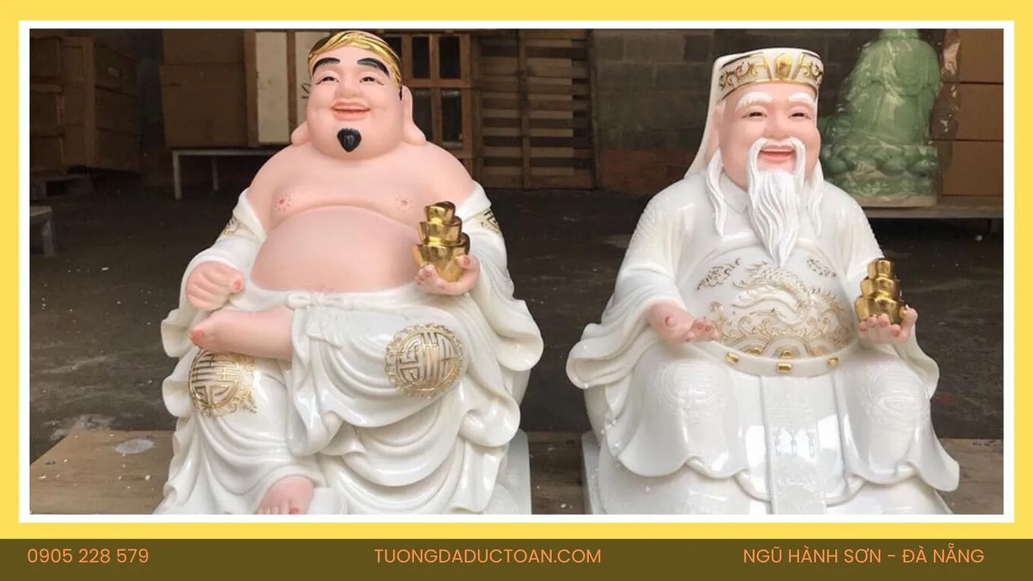 TƯỢNG THẦN TÀI THỔ ĐỊA NGỌC HOÀNG LONG TTTD_01 2 Tượng Thần Tài Thổ Địa Bằng Đá