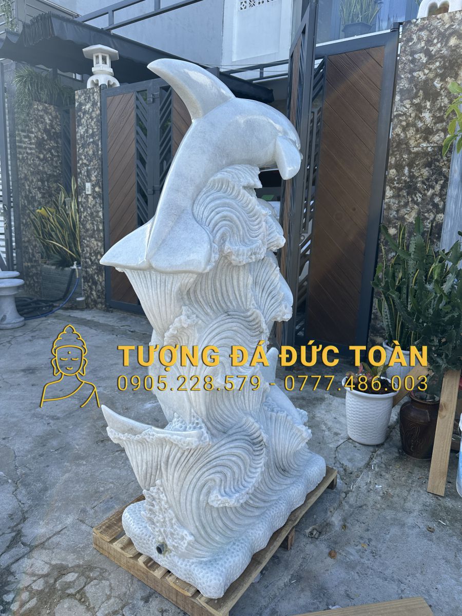 TƯỢNG CÁ HEO ĐÁ CẨM THẠCH XÁM CAO 1,5M CAHEO_12 3 5 (5)