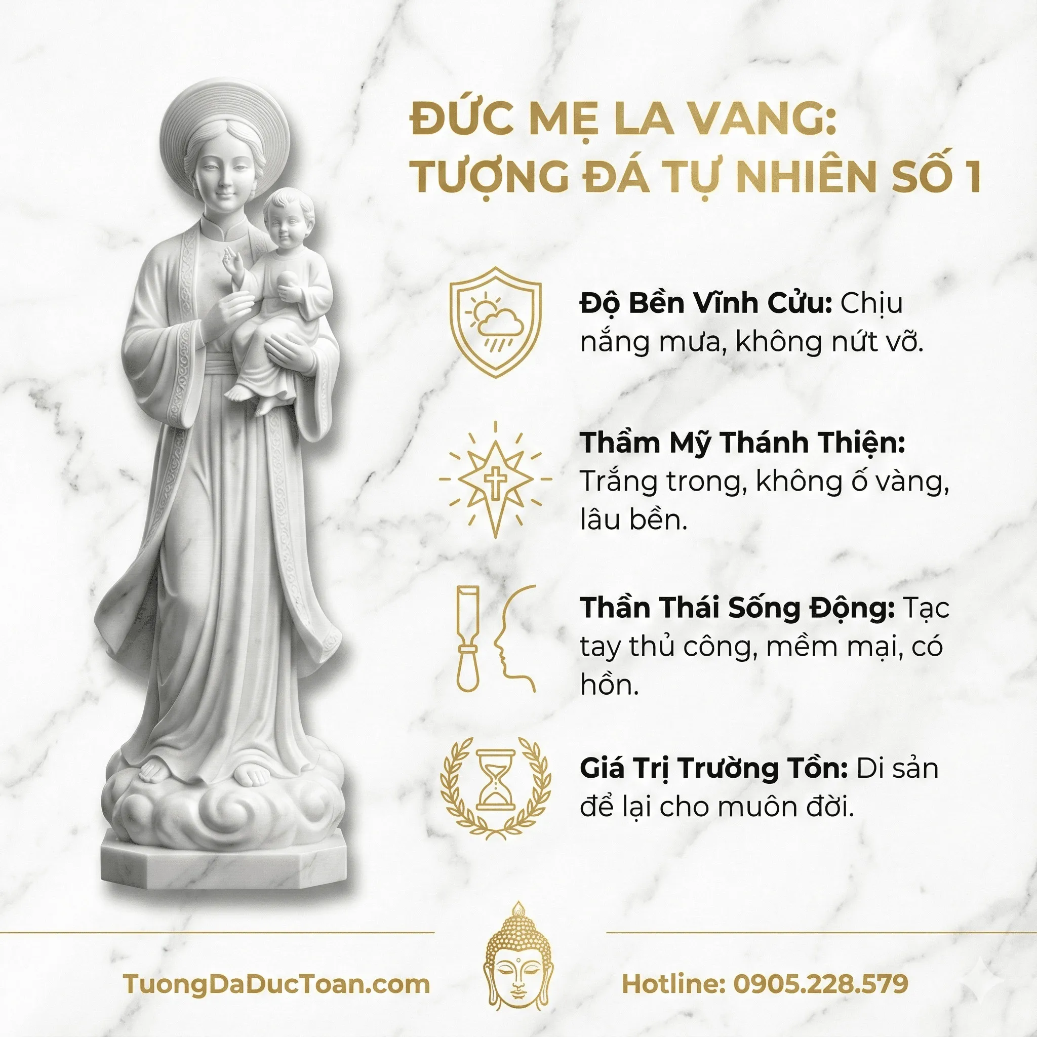 Tượng Đức Mẹ La Vang Bằng Đá Tuong Duc Me La Vang Bang Da Tu Nhien