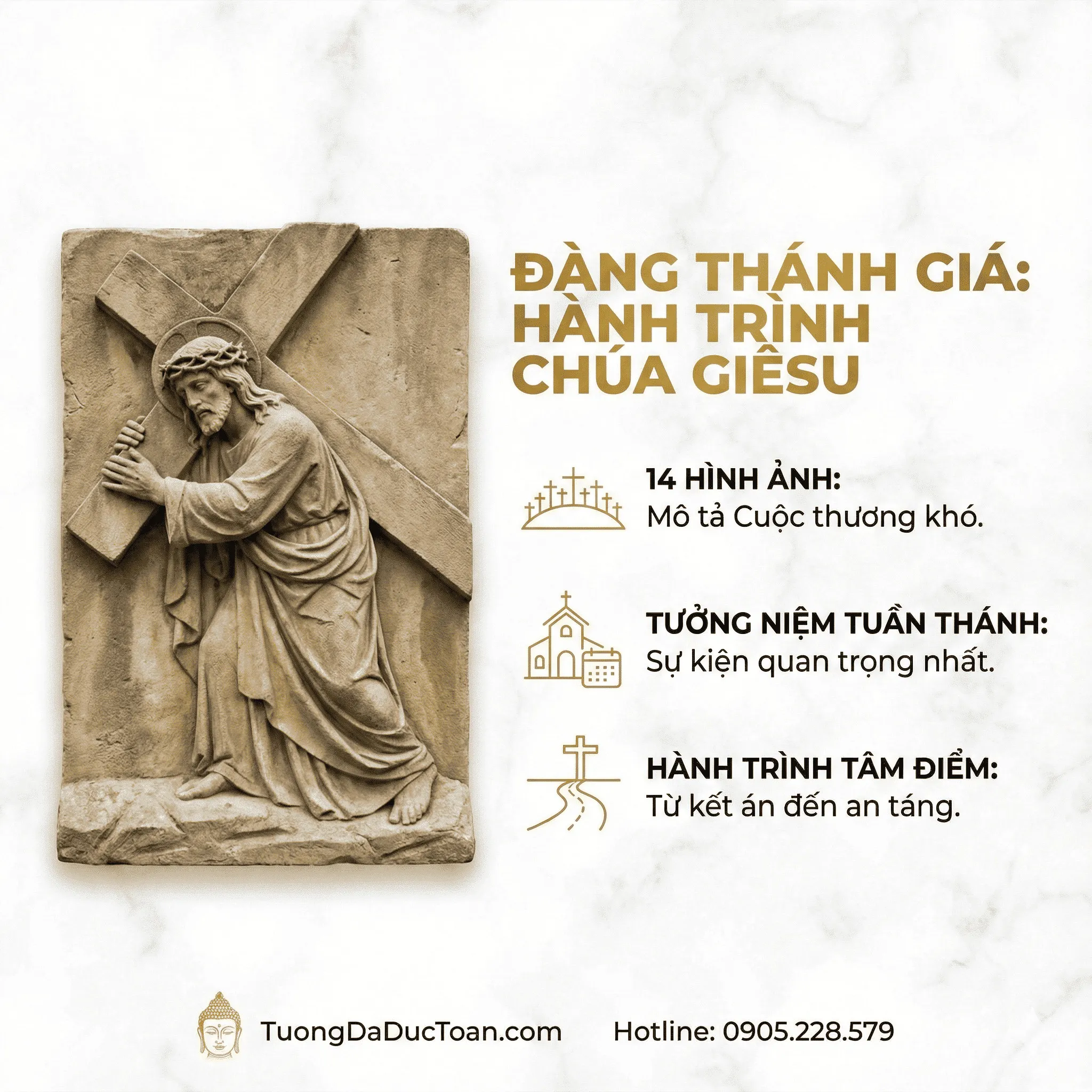 Tượng 14 Chặng Đàng Thánh Giá Dang Thanh Gia La Gi