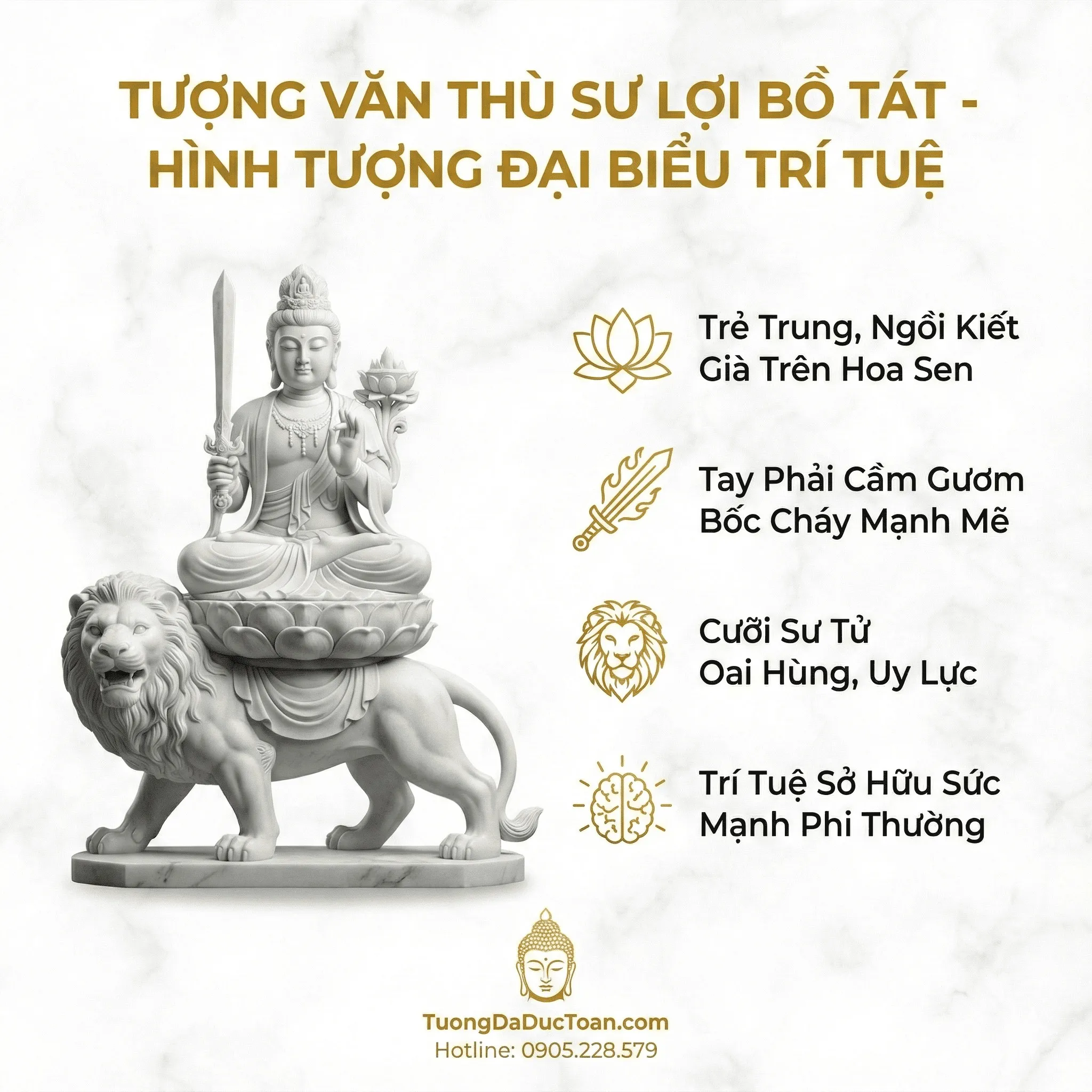 Tượng Văn Thù Và Phổ Hiền Bổ Tát Hinh Tuong Van Thu Va Pho Hien Bo Tat 2
