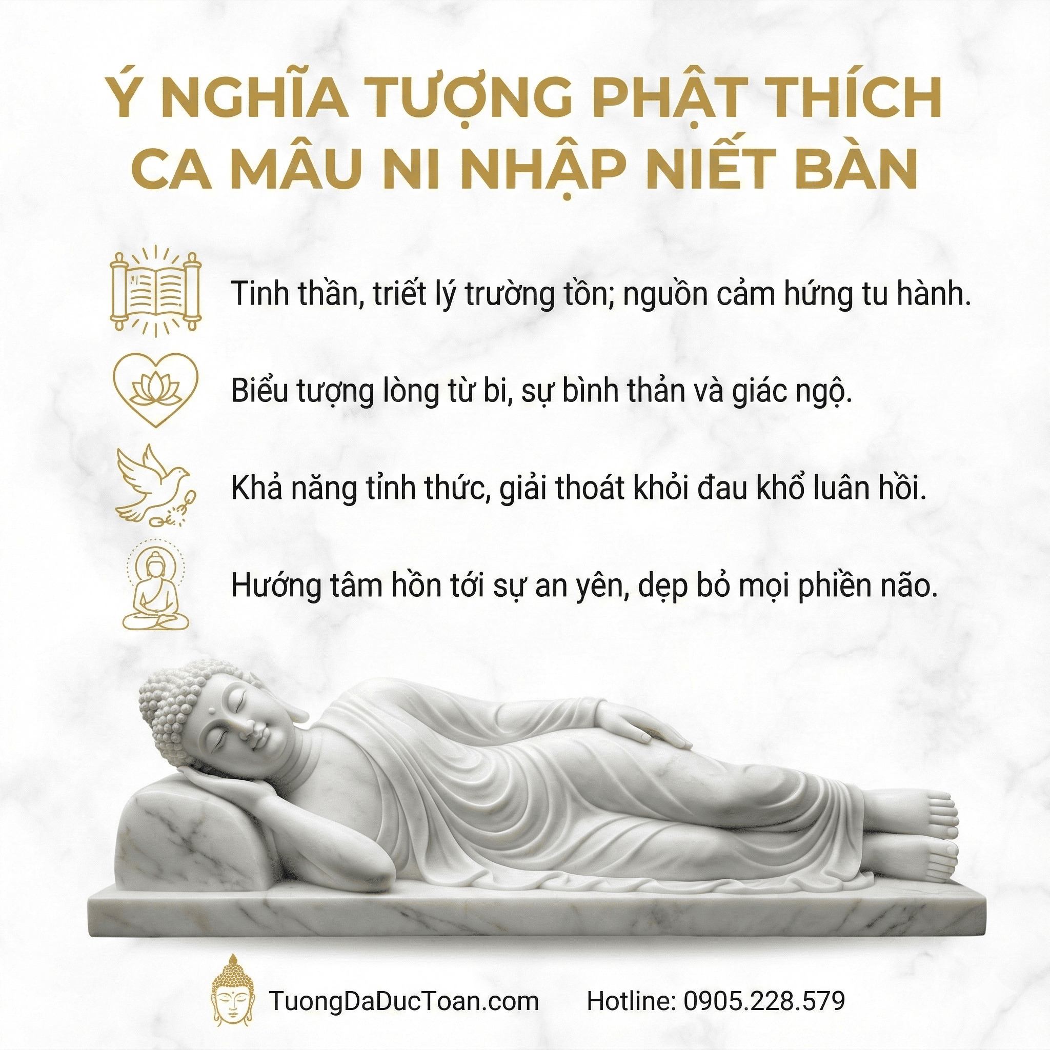Ý nghĩa tượng phật nhập niết bàn