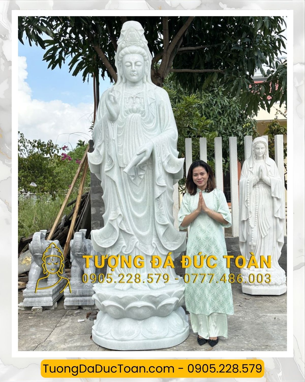 Tượng Quan Âm Bằng Đá