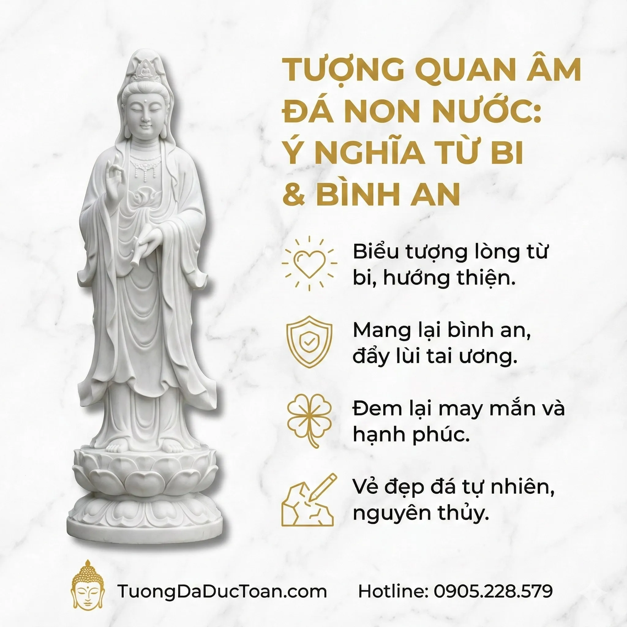Ý nghĩa Tượng Quan Âm Y nghia cua tuong Quan Am bang da