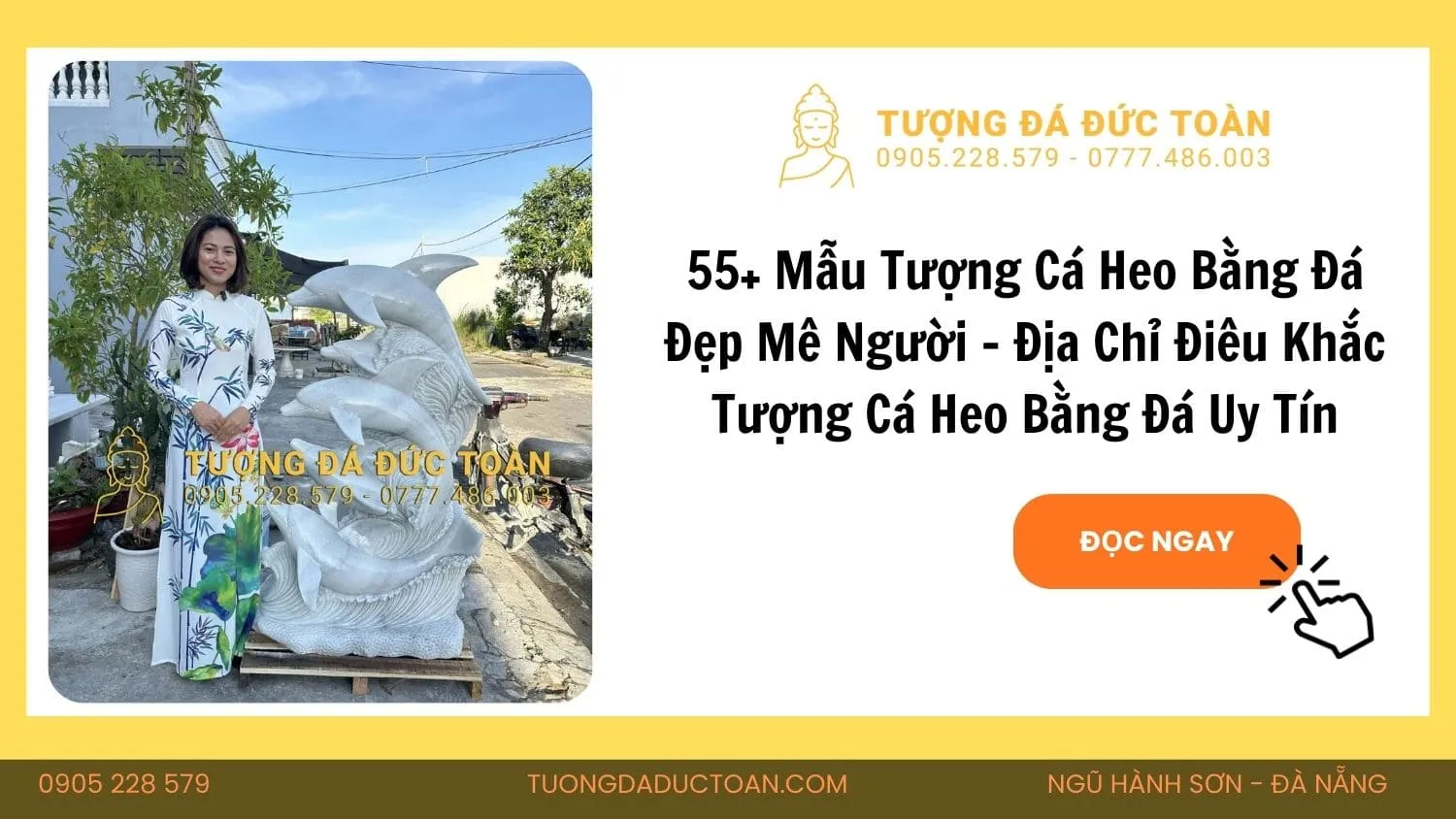 Mẫu Tượng Cá Heo Bằng Đá