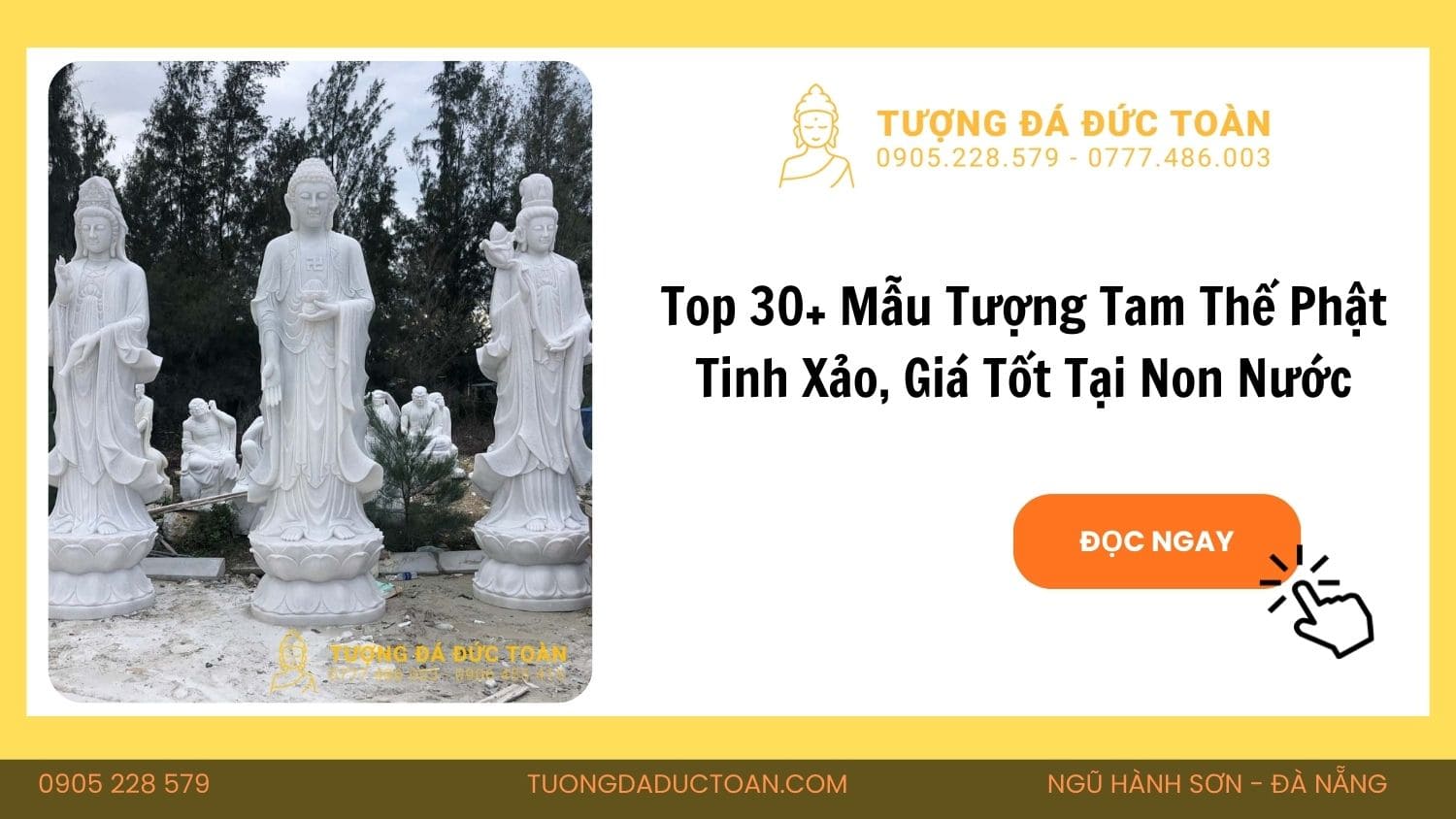 Mẫu Tượng Tam Thế Phật Tinh Xảo, Giá Tốt