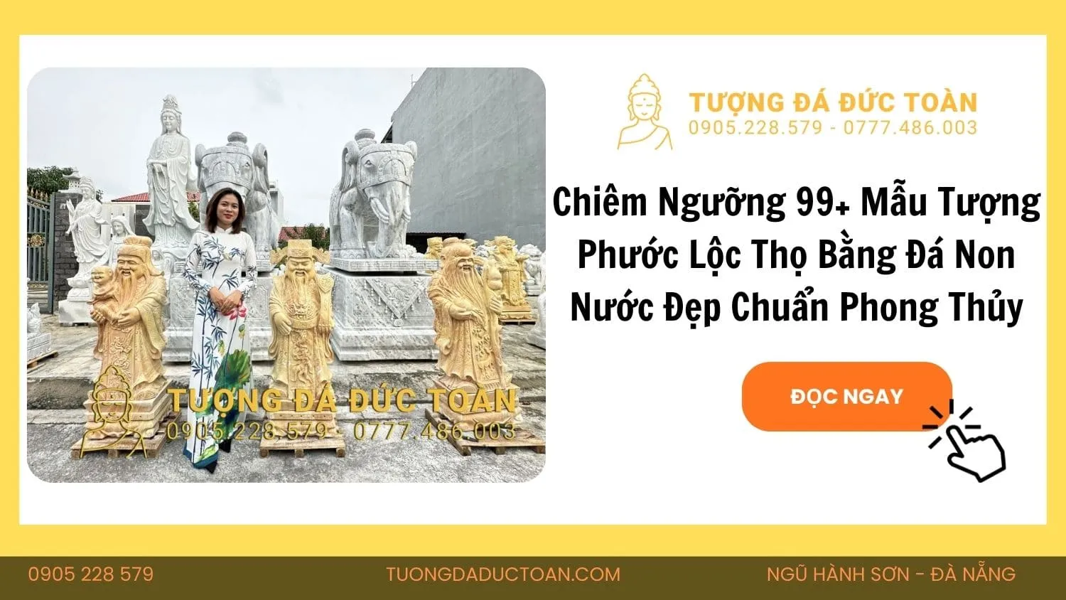 Tượng Phước Lộc Thọ Bằng Đá Chiêm Ngưỡng 99+ Mẫu Tượng Phước Lộc Thọ Bằng Đá (Tam Đa) Non Nước Đẹp Chuẩn Phong Thủy
