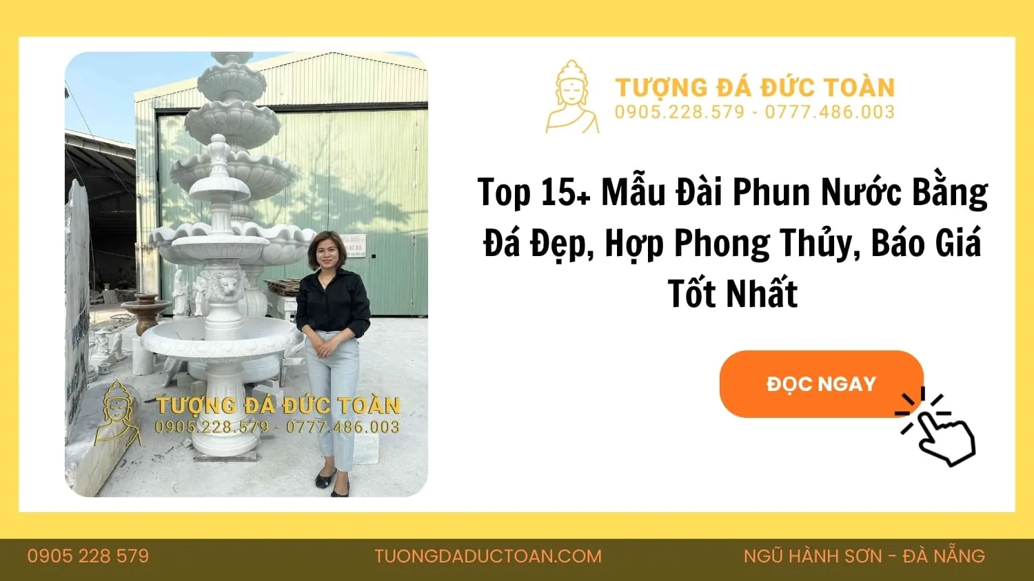 Đài Phun Nước Bằng đá Top 15+ Mẫu Đài Phun Nước Bằng Đá Đẹp, Hợp Phong Thủy, Báo Giá Tốt Nhất (1)
