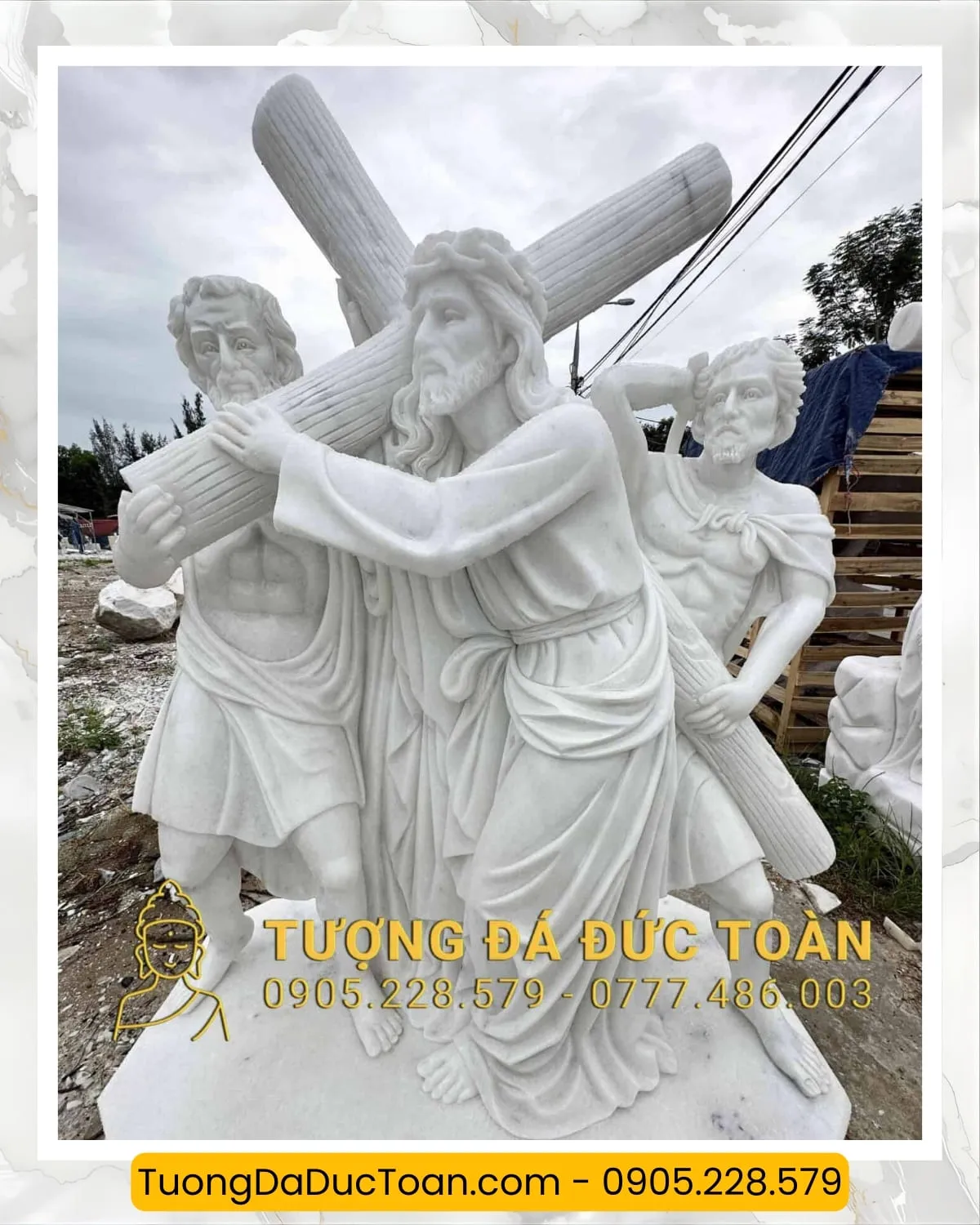 TƯỢNG 14 ĐÀN THÁNH GIÁ BẰNG ĐÁ CẨM THẠCH TRẮNG 12 Tượng 14 Chặng Đàng Thánh Giá