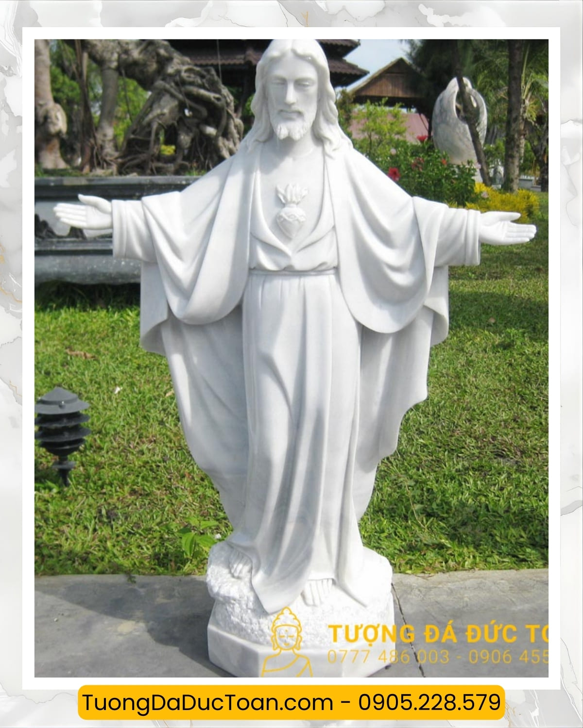 Tượng Chúa Jesus Đá Cẩm Thạch Đà Nẵng - 01 2 Tượng Chúa Giêsu Bằng Đá (1)