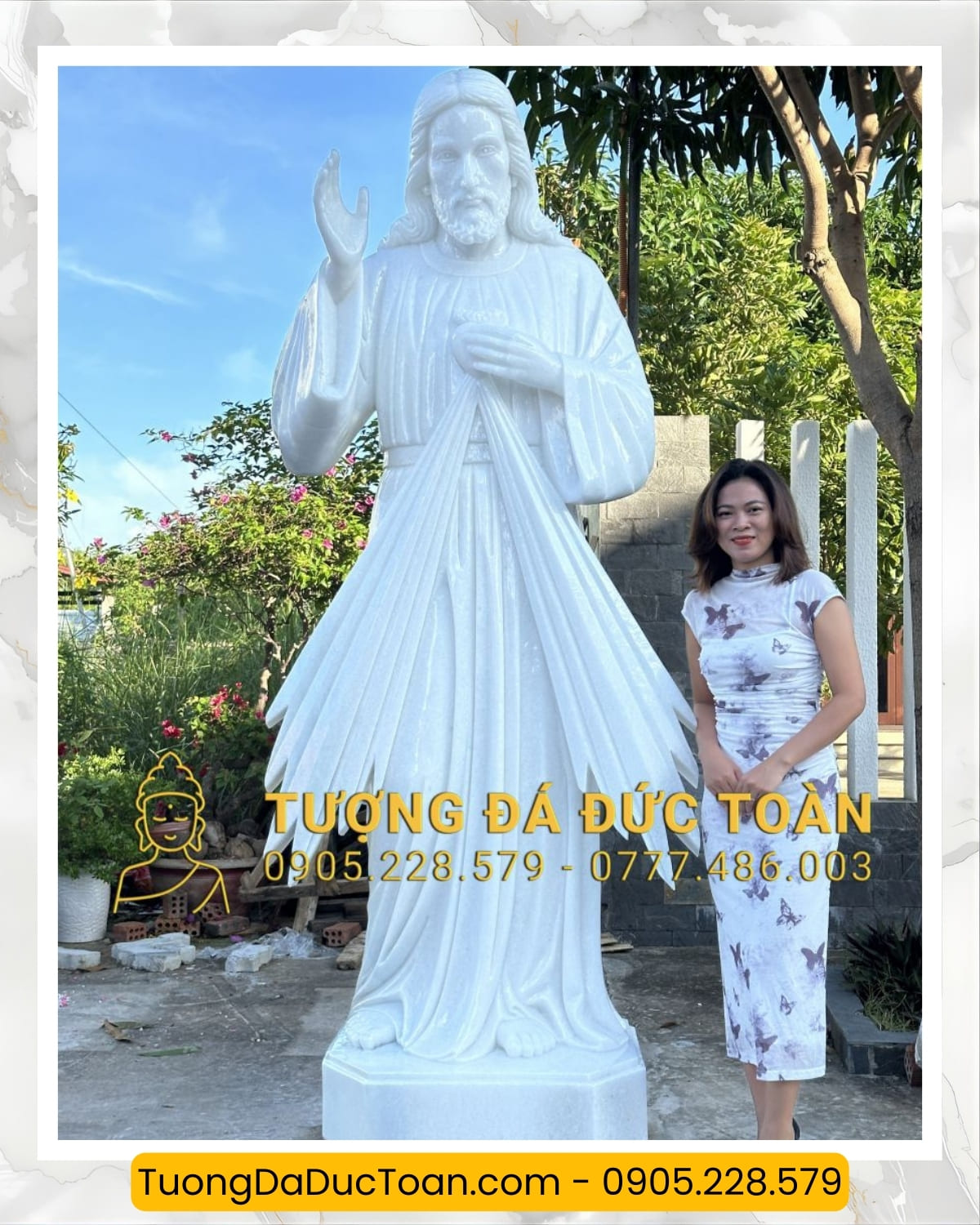 Tượng Chúa Jesus Đá Cẩm Thạch Đà Nẵng - 01 3 Tượng Chúa Giêsu Bằng Đá (3)