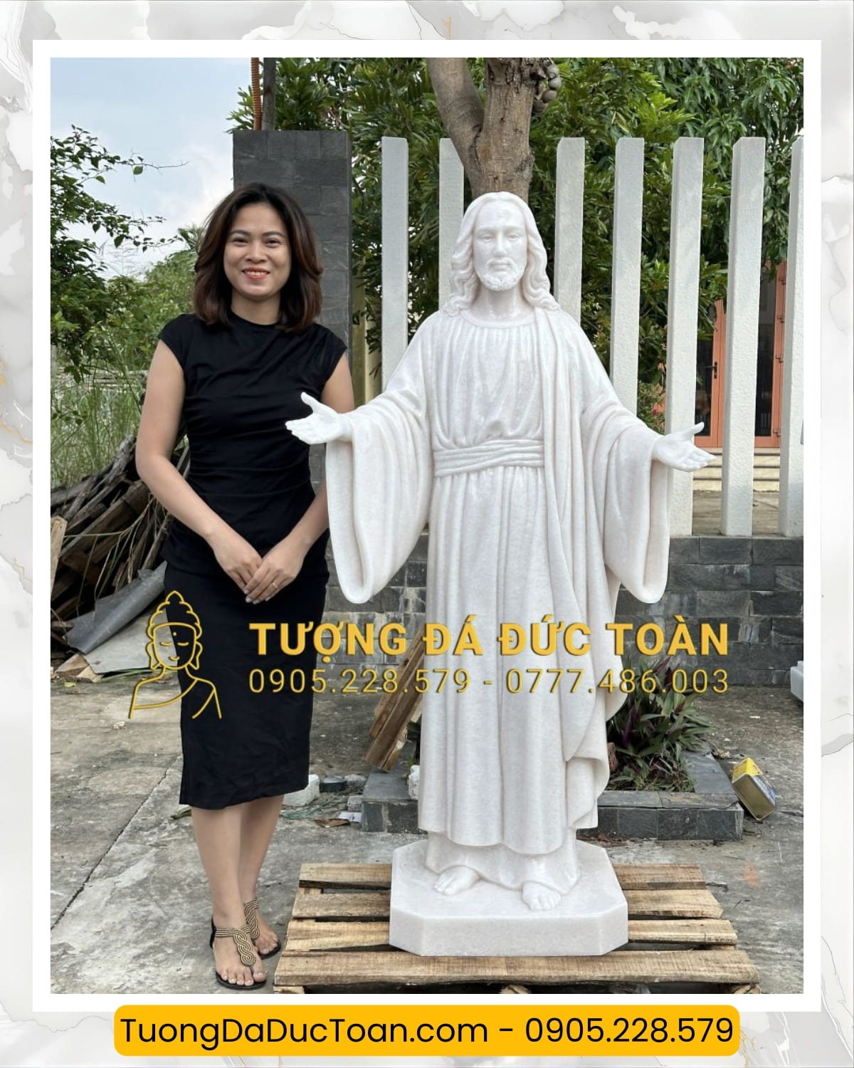 Tượng Chúa Jesus Đá Cẩm Thạch Đà Nẵng - 01 4 Tượng Chúa Giêsu Bằng Đá (4)