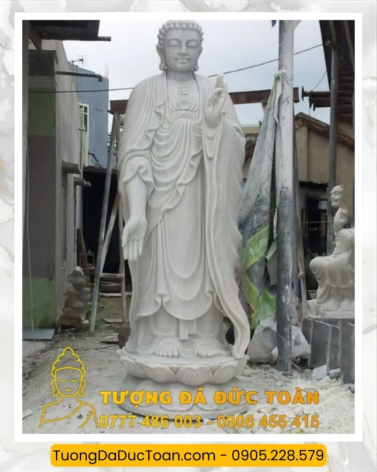 Tượng Phật A Di Đà đá Tượng Phật A Di Đà đá nguyên khối