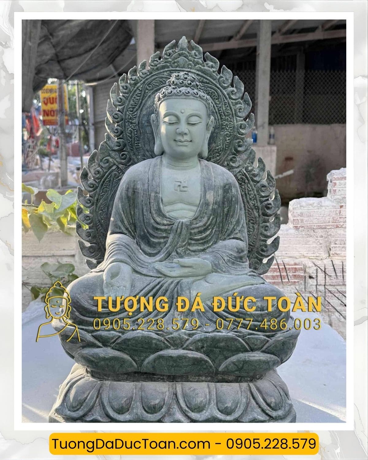 Tượng Phật A Di Đà Ngồi Đài Sen (Tọa Thiền)