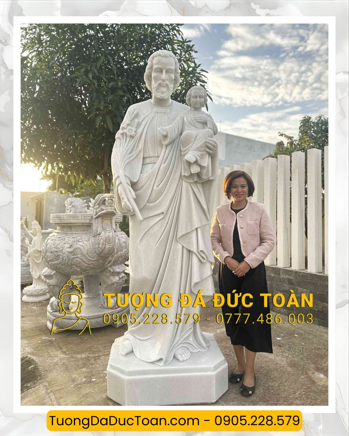 _Tượng Thánh Giuse Bằng Đá Cẩm Thạch (1)