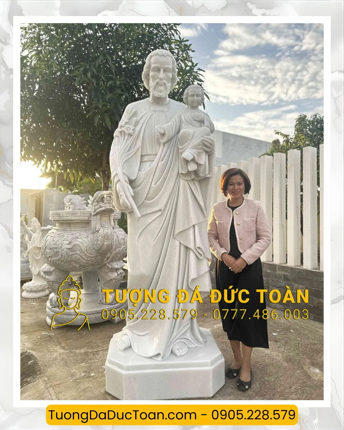 _Tượng Thánh Giuse Bằng Đá Cẩm Thạch (1)