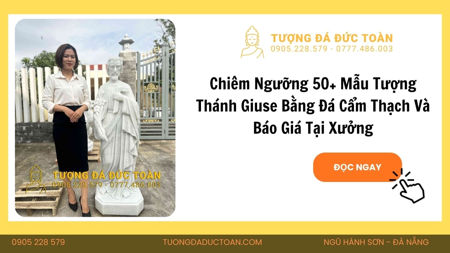 Tượng Thánh Giuse Bằng Đá Cẩm Thạch (1)