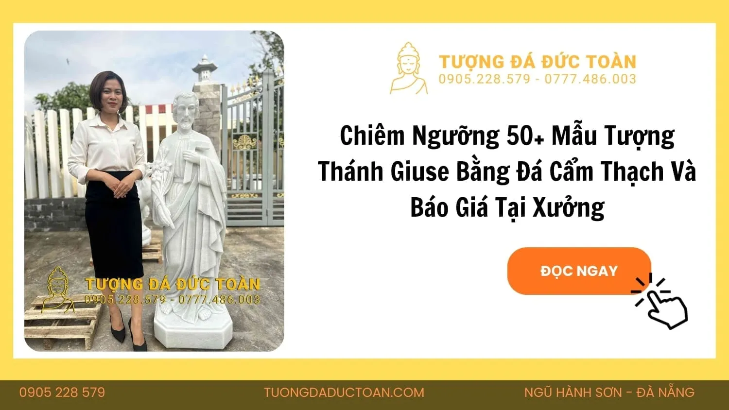 Tượng Thánh Giuse Bằng Đá Cẩm Thạch (1)