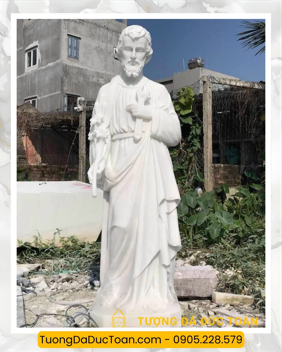_Tượng Thánh Giuse Bằng Đá Cẩm Thạch (2)