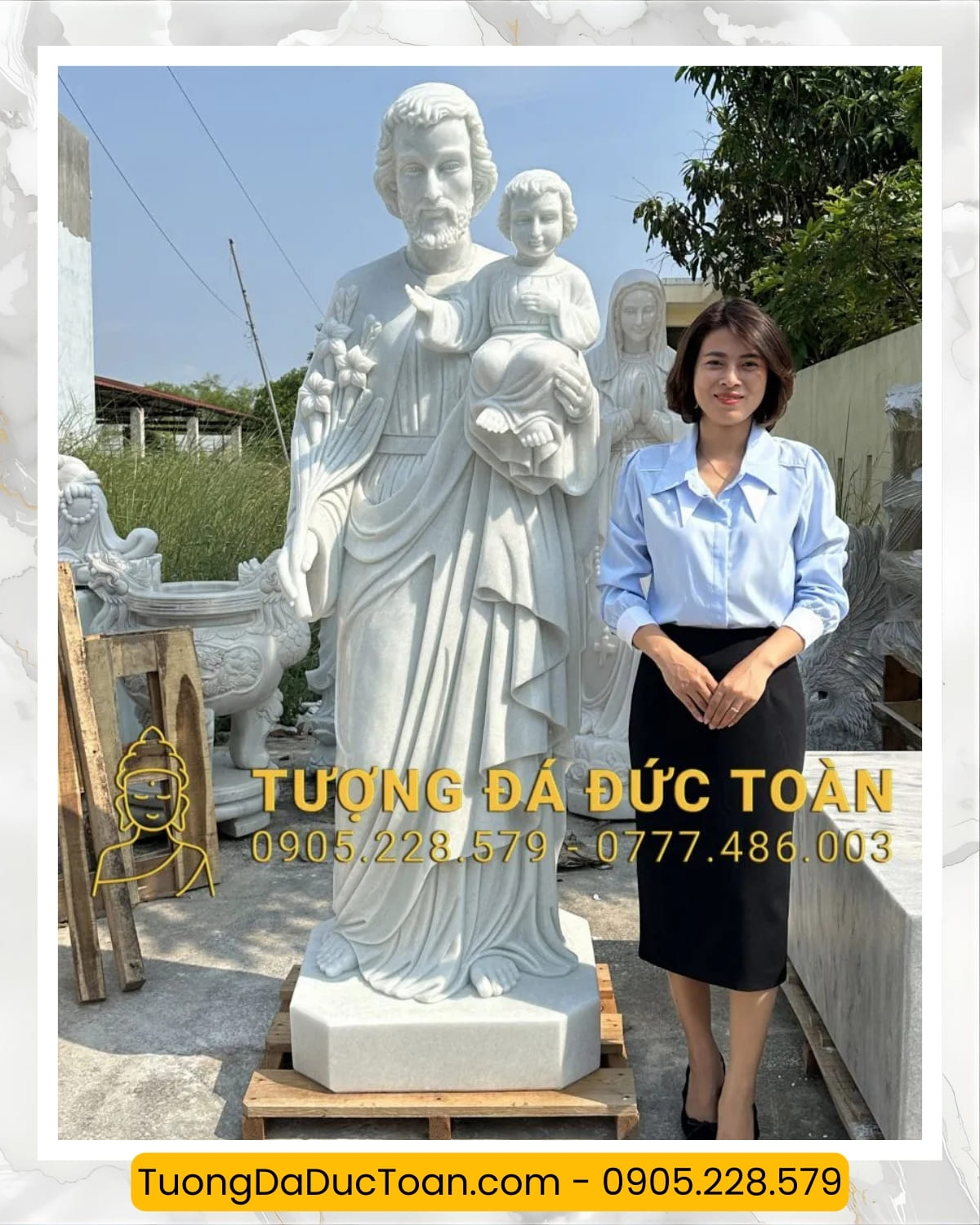 _Tượng Thánh Giuse Bằng Đá Cẩm Thạch (3)