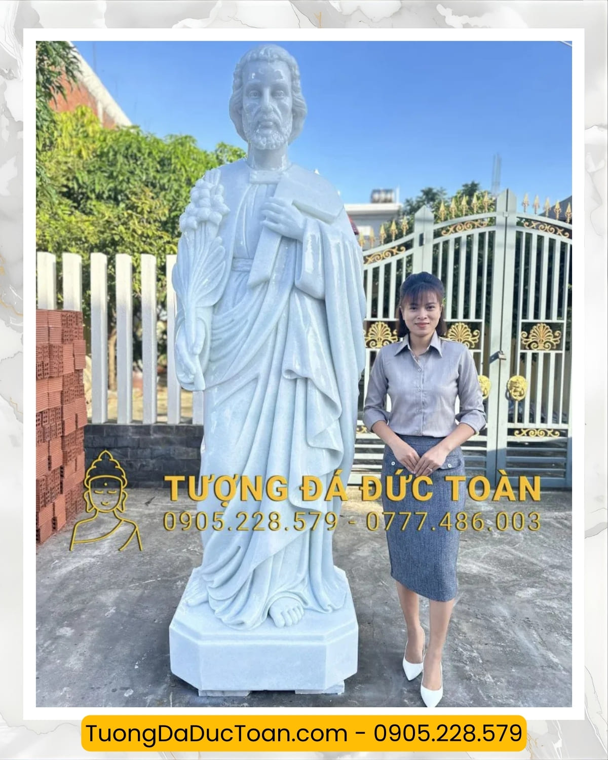 _Tượng Thánh Giuse Bằng Đá Cẩm Thạch (4)