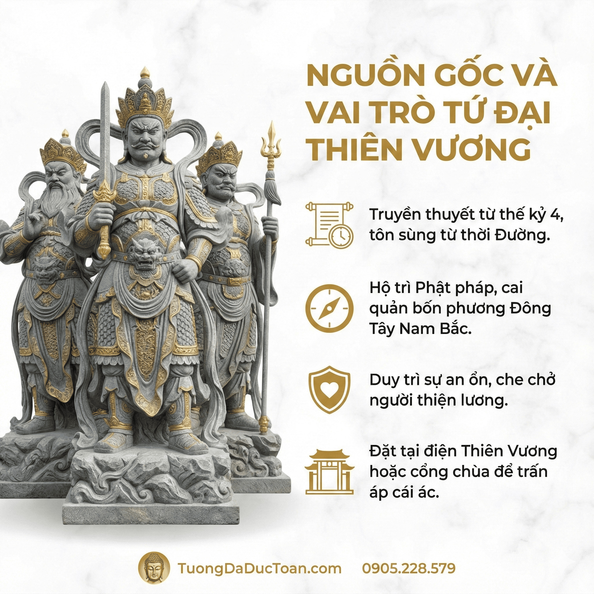 Tượng Tứ Đại Thiên Vương có từ khi nào