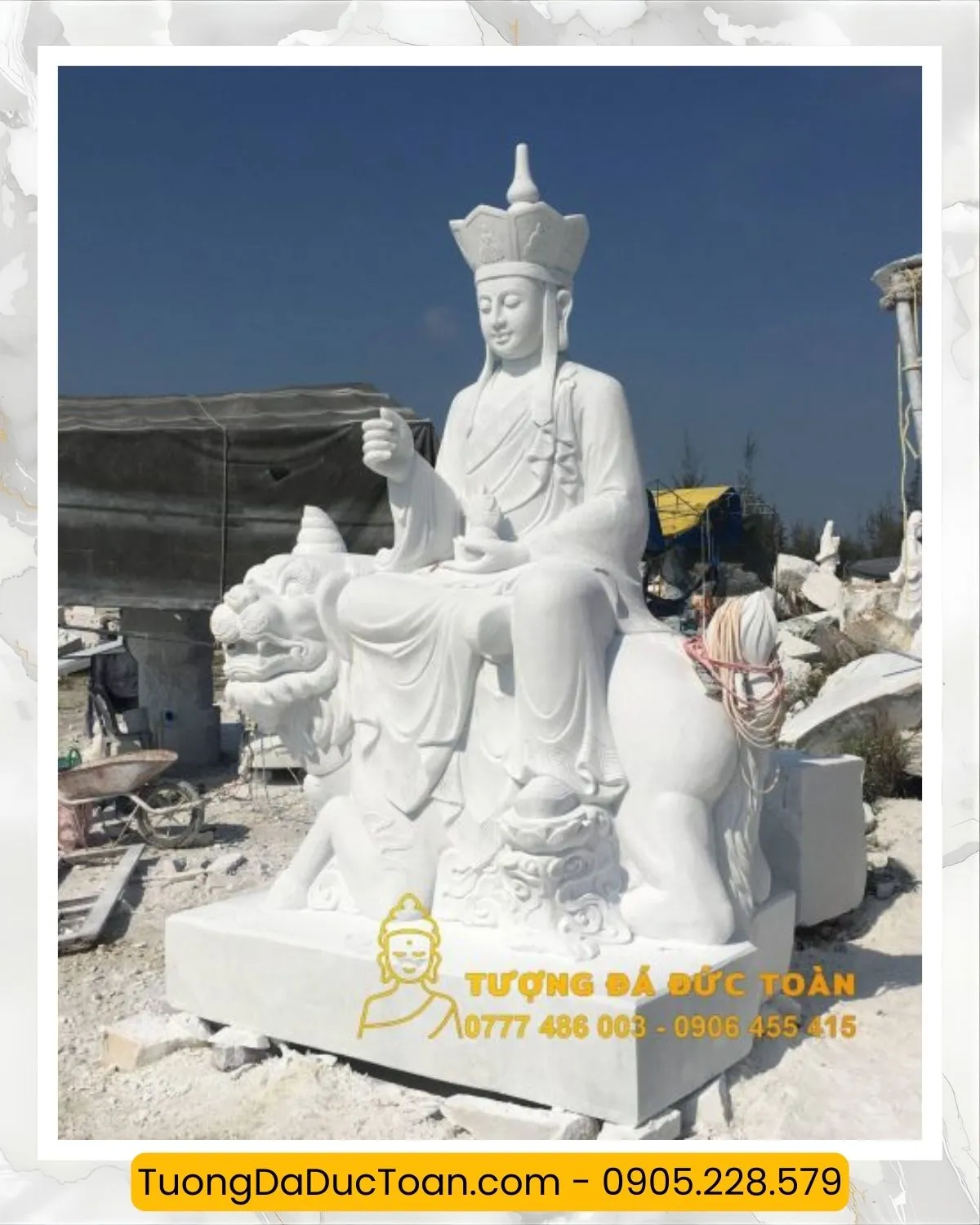 Tượng Địa Tạng Vương Bồ Tát cưỡi Đề Thính Tượng Địa Tạng Vương Bồ Tát cưỡi Đề Thính