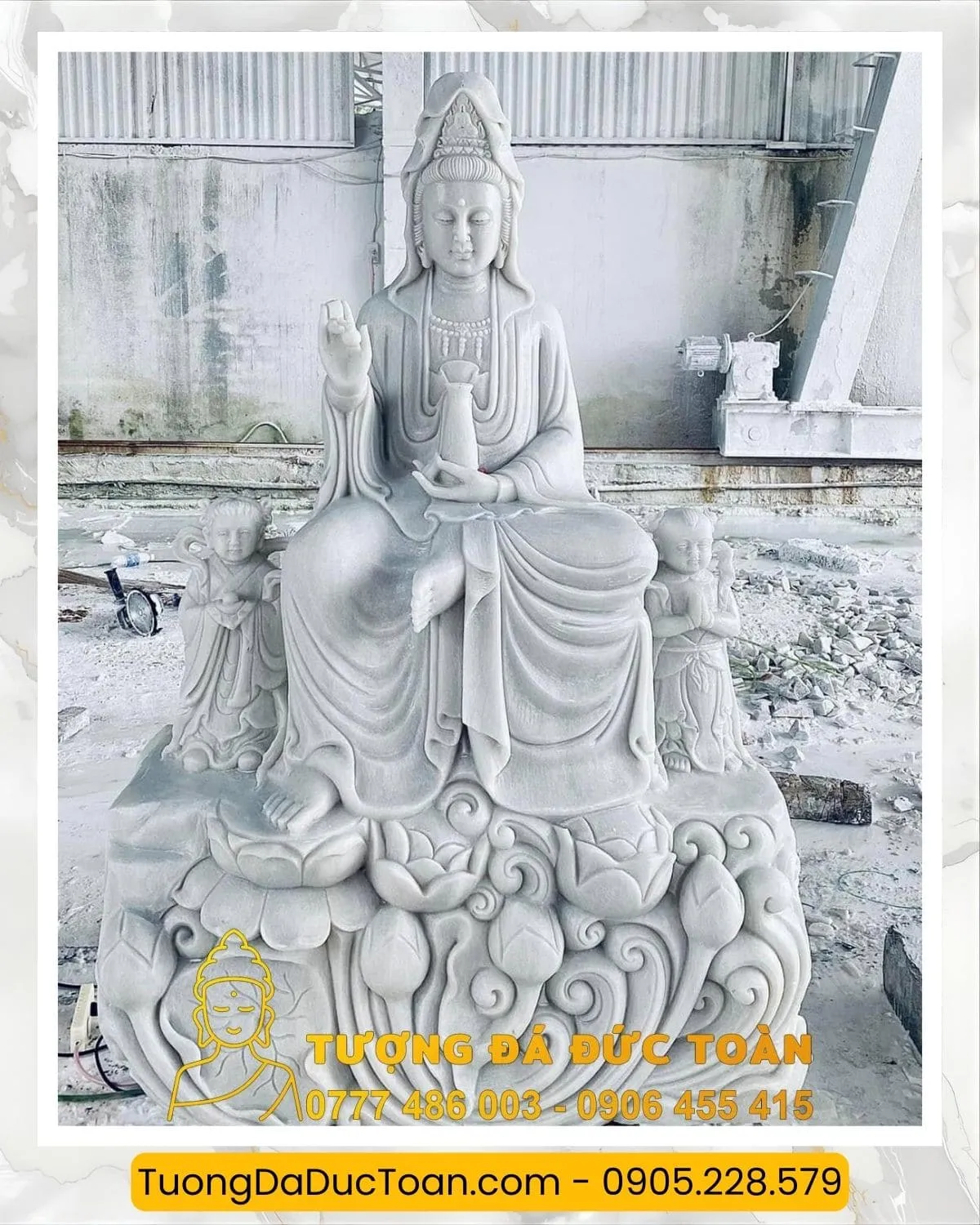 Tượng Quan Âm Bằng Đá Tượng Quan Thế Âm Bồ Tát ngồi