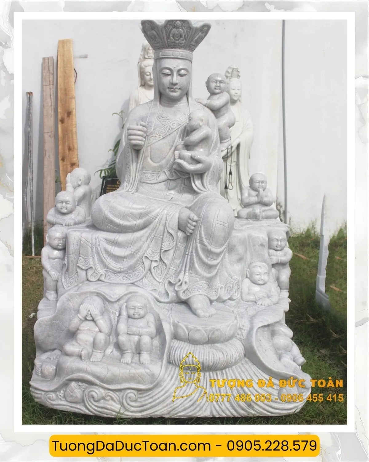Tượng Địa Tạng Vương Bồ Tát Độ Thai Nhi đá đẹp Đà Nẵng Tượng Địa Tạng Vương Bồ Tát Độ Thai Nhi đá đẹp Đà Nẵng