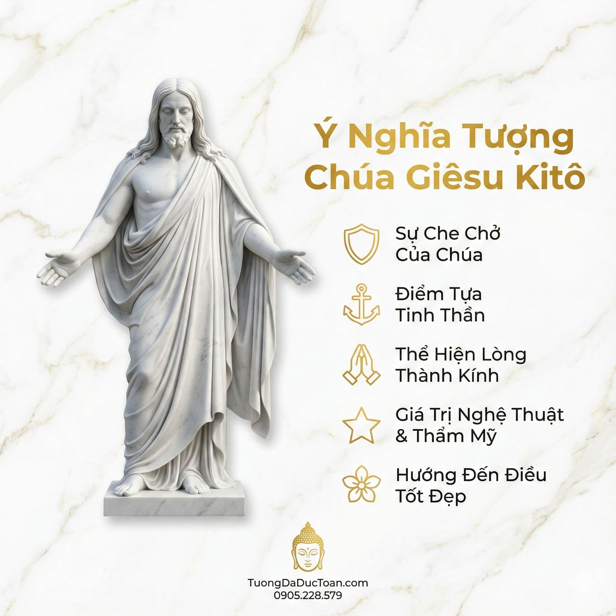 Tượng Chúa Giêsu Bằng Đá Ý nghĩa hình ảnh Chúa Giêsu