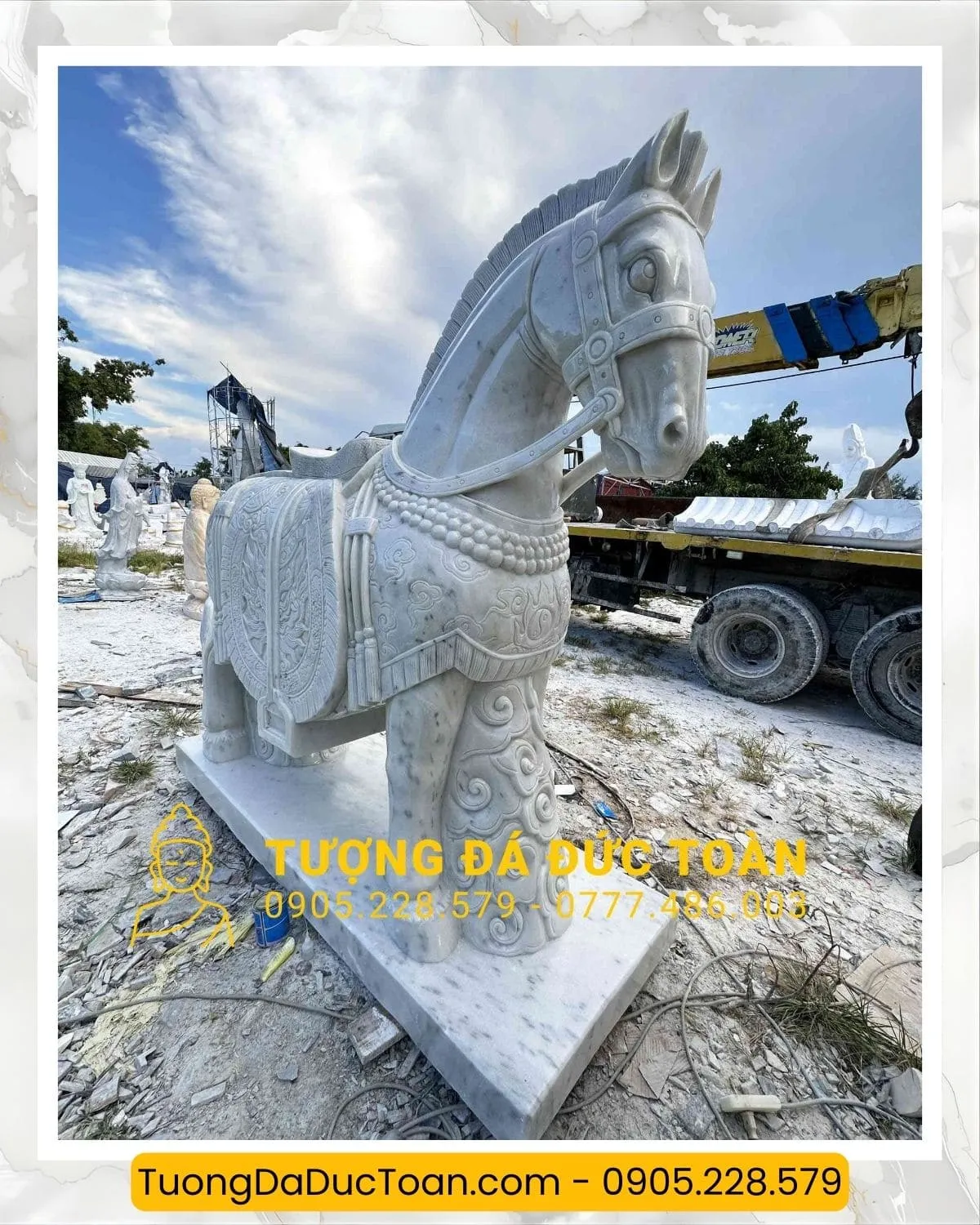 Kỳ Lân Phương Tây - Ngựa Một Sừng Đá Trắng Nguyên Khối 5 nguada (5)