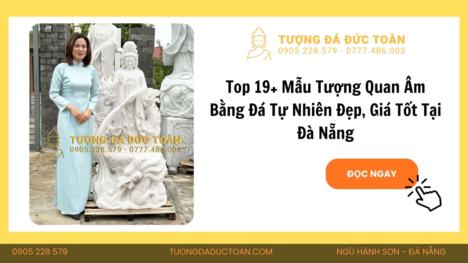 Tượng Quan Âm Bằng Đá Tự Nhiên