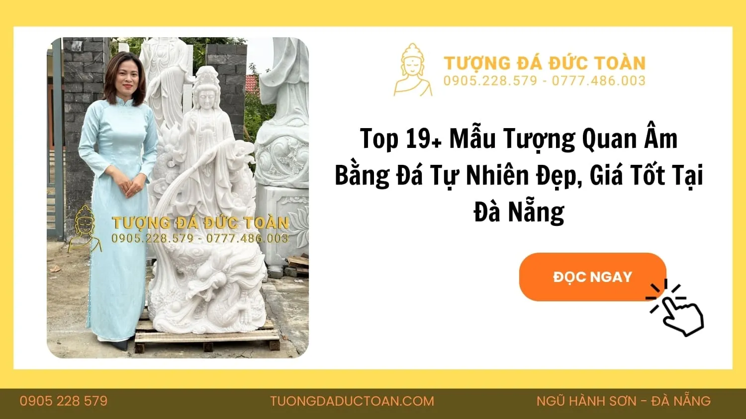 Bán tượng Phật Quan Âm đá cẩm thạch trắng 1 Tượng Quan Âm Bằng Đá Tự Nhiên