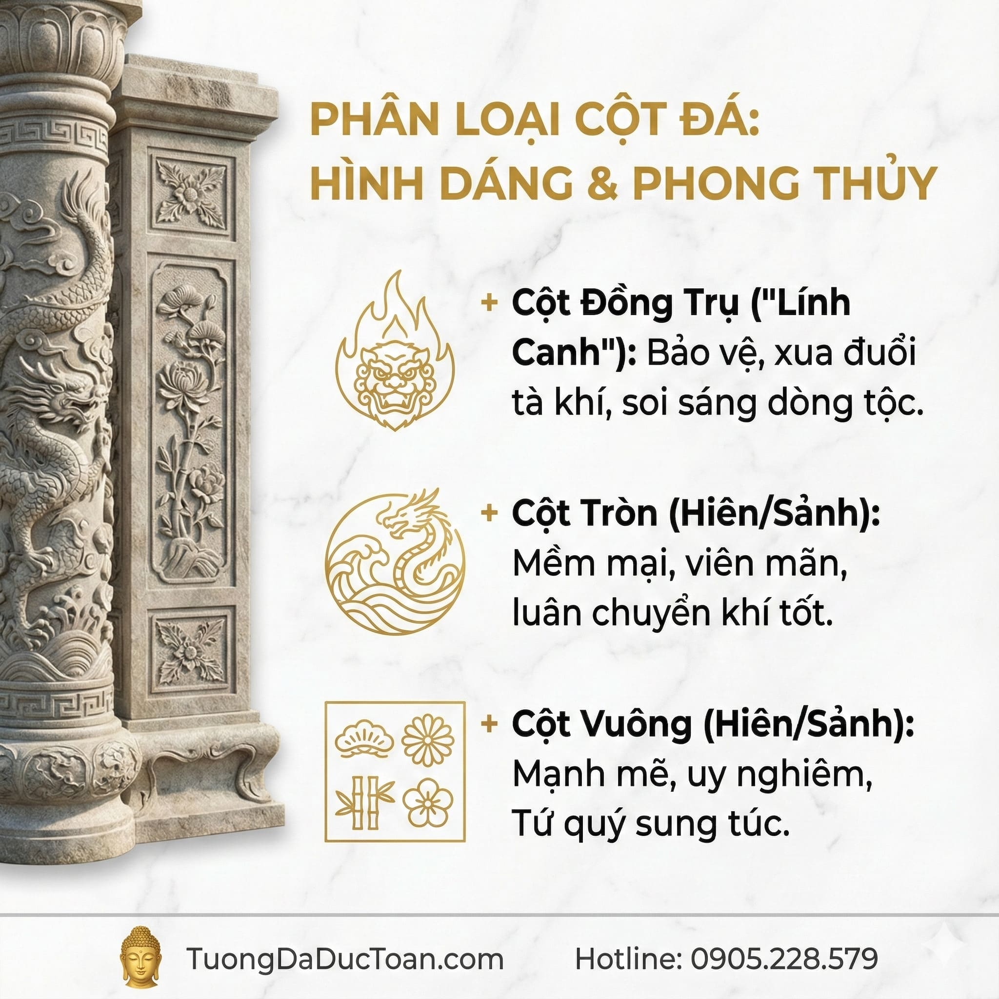 phân loại cột đá