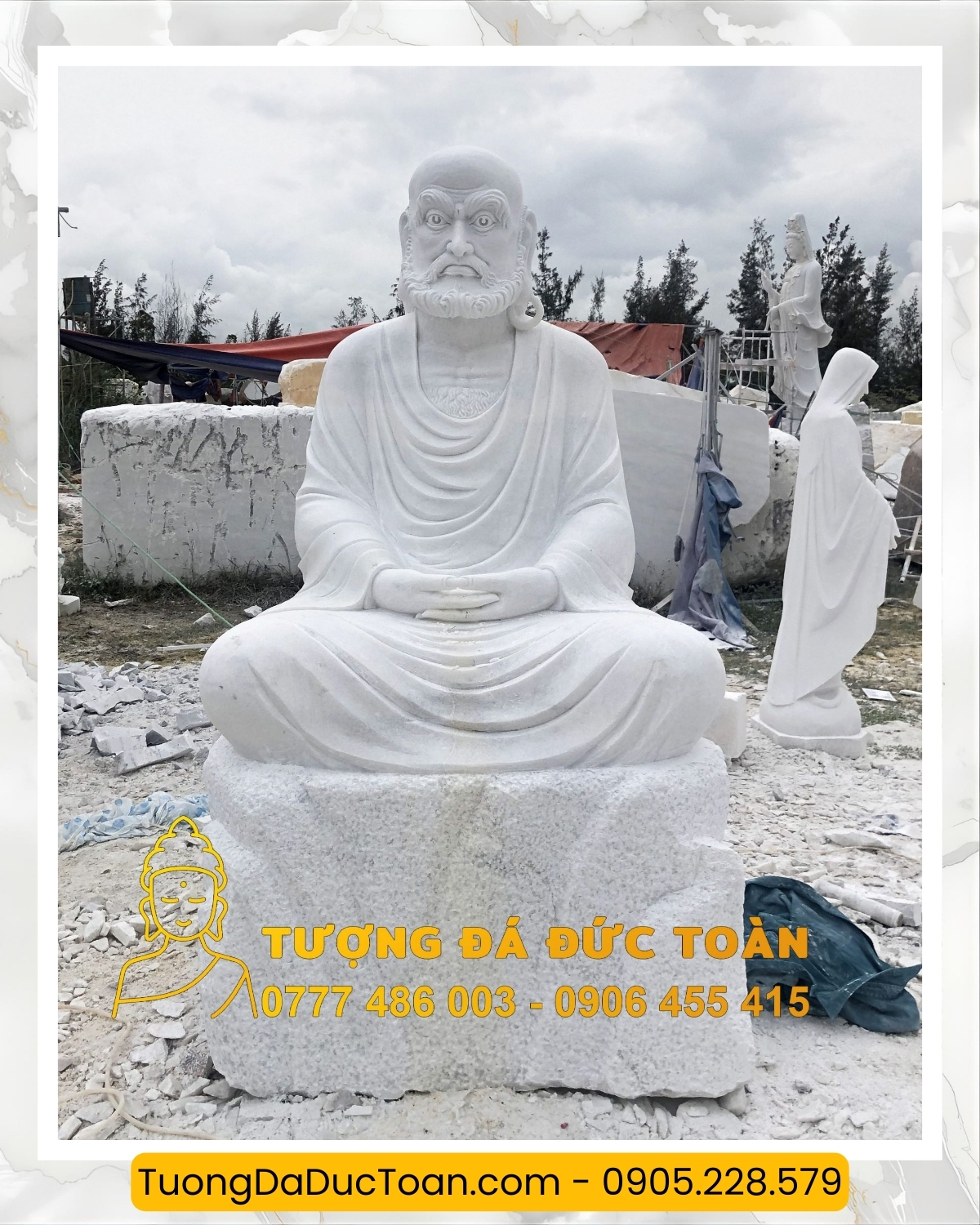 Tượng Đạt Ma Ngồi Thiền / Khất Thực