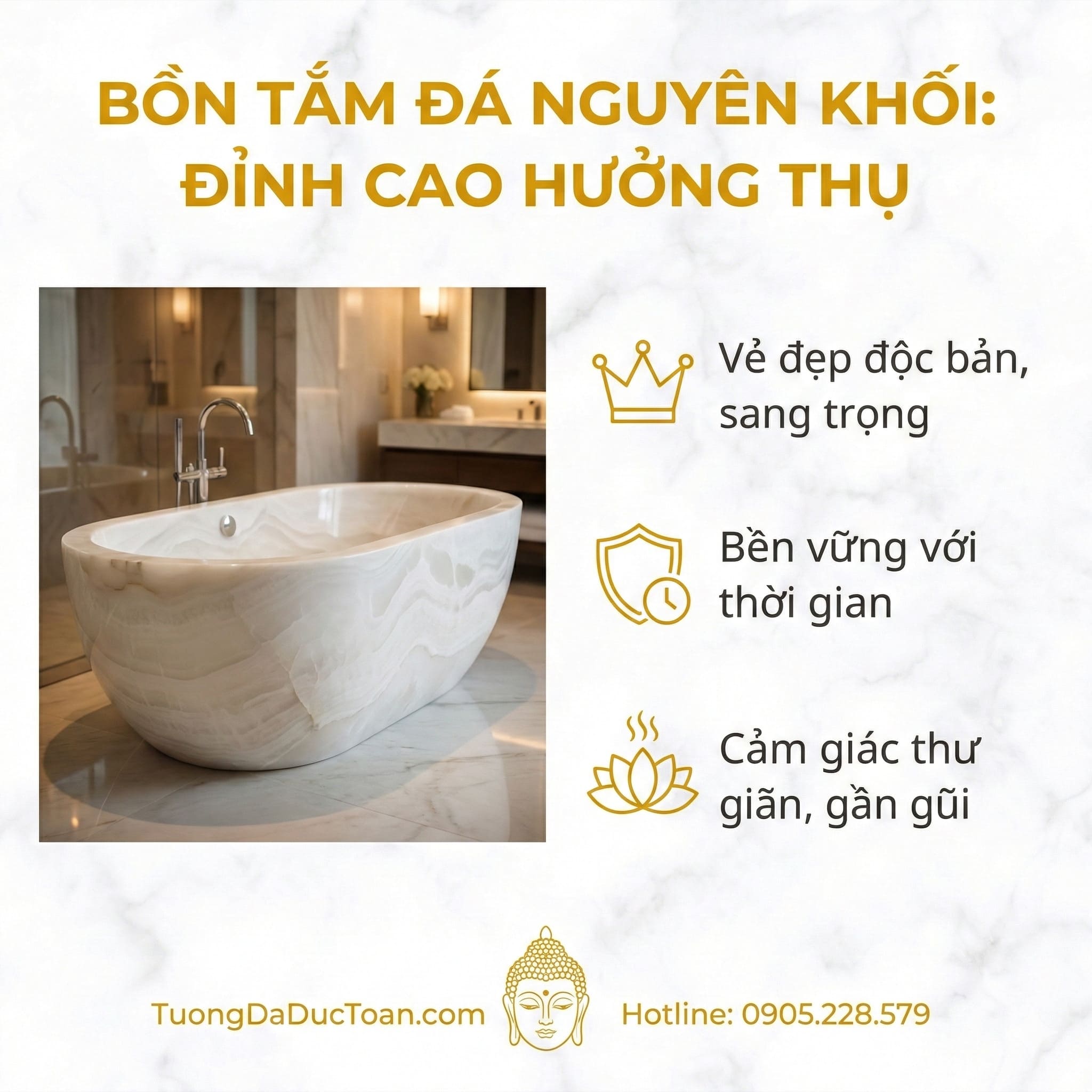 bồn tắm đá tự nhiên nguyên khối