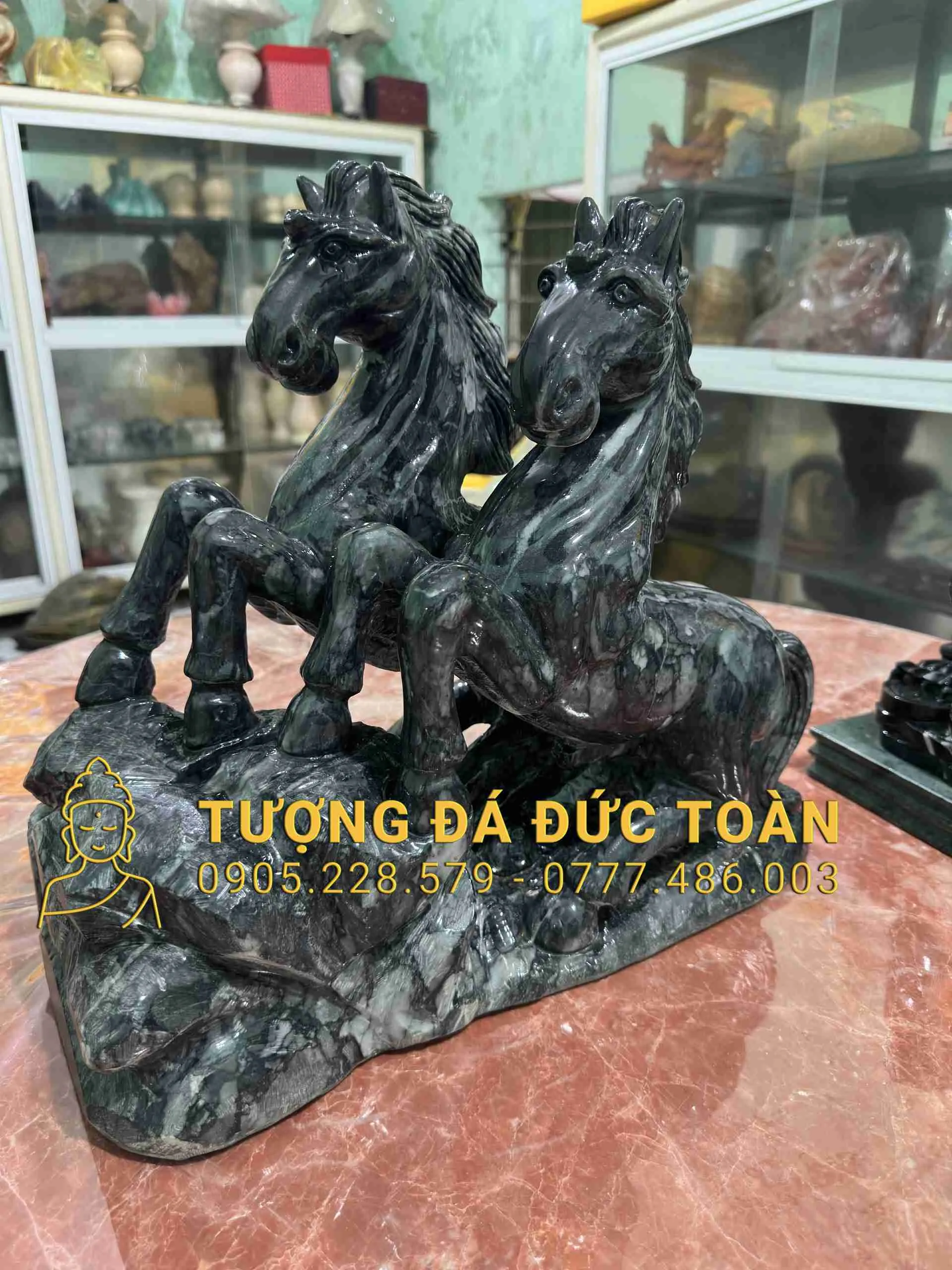 Cặp Song Mã Để Bàn Ngọc Ấn Độ Siêu Đẹp – Tuyệt Phẩm Phong Thủy Kích Hoạt Cung Danh Vọng