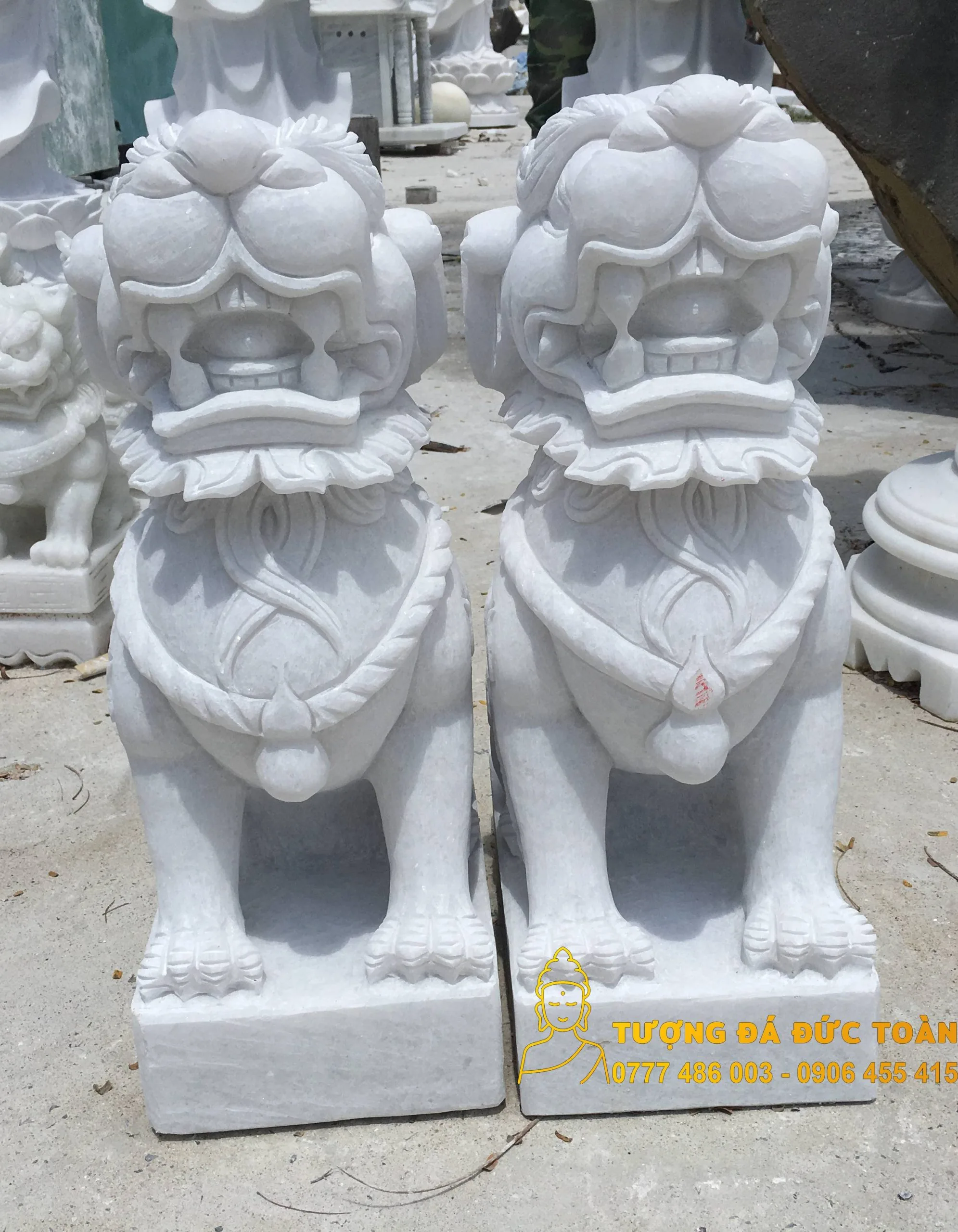 Tượng Nghê đá nguyên khối tự nhiên: Linh Vật Uy Nghi, Trấn Trạch Toàn Gia