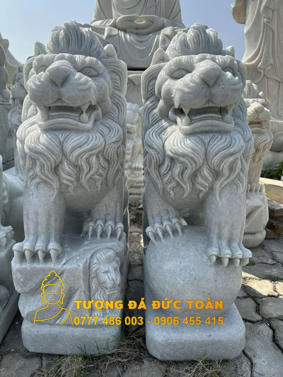 Tượng Sư Tử Đá Tự Nhiên – Biểu Tượng Uy Nghiêm & Trấn Trạch Hàng Đầu