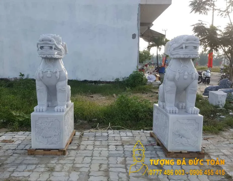 Chế tác tượng Nghê đá cẩm thạch số 1 Đà Nẵng: Linh Vật Uy Nghi, Trấn Trạch Toàn Gia