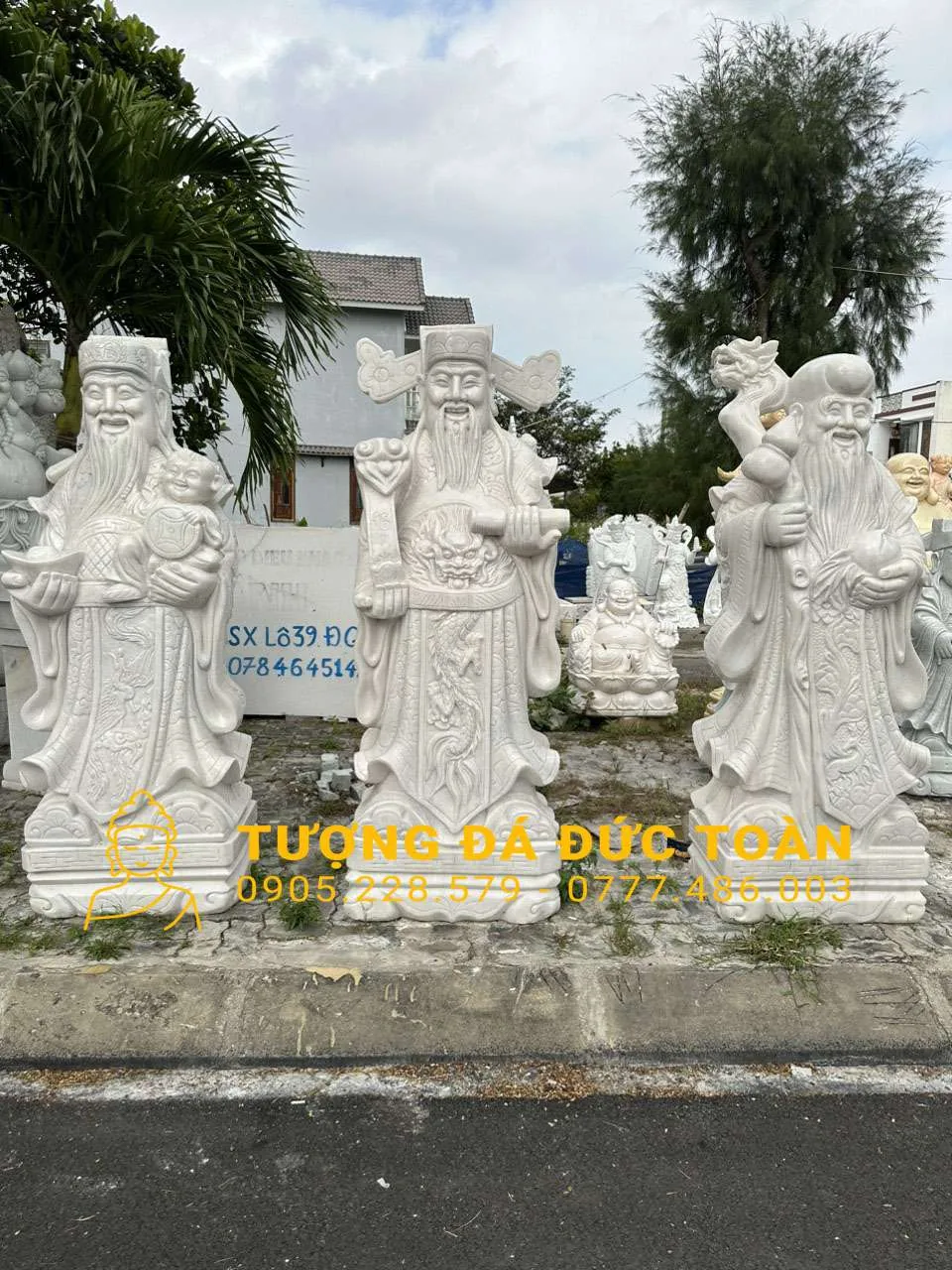 TƯỢNG PHÚC – LỘC – THỌ ĐÁ ĐẸP NGUYÊN KHỐI