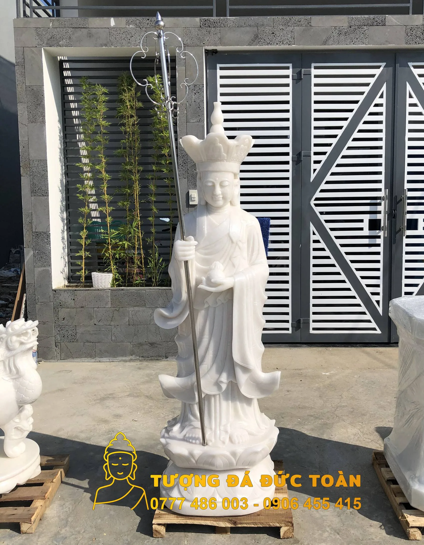 Bán Tượng Địa Tạng Vương Bồ Tát đá cẩm thạch