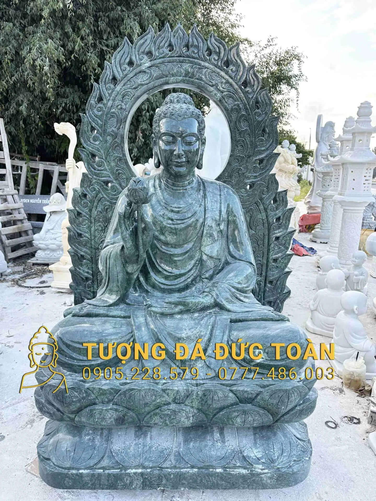 TƯỢNG PHẬT THÍCH CA NIÊM HOA VI TIẾU NGỌC ẤN ĐỘ TCMN_32