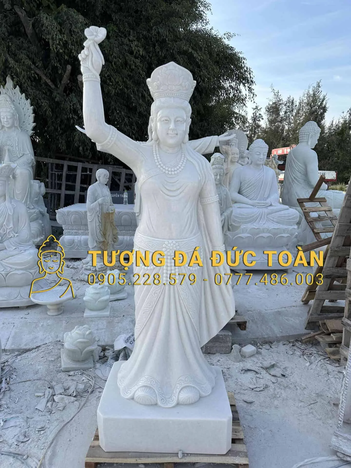 Tượng Vườn Lâm Tỳ Ni Bằng Đá Cao 1,6m TDK_19 – Tái Hiện Sự Kiện Đản Sanh Thiêng Liêng & Trường Tồn