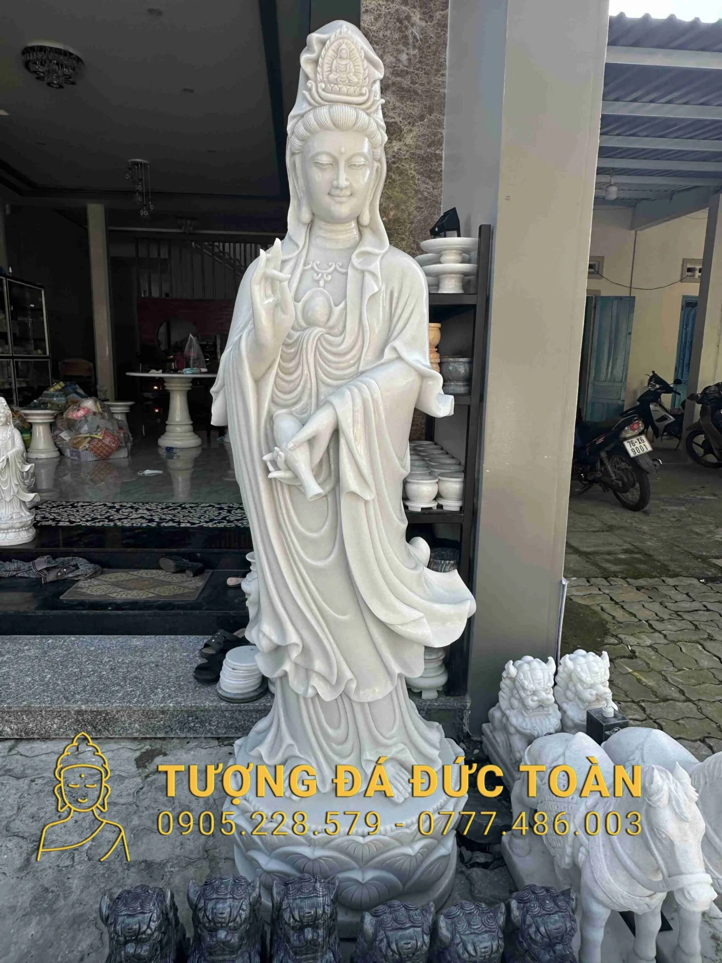 Tượng Quan Âm Cao 2m Giao Về Đồng Nai QA_35 – Pháp Bảo Từ Bi Và Bình An