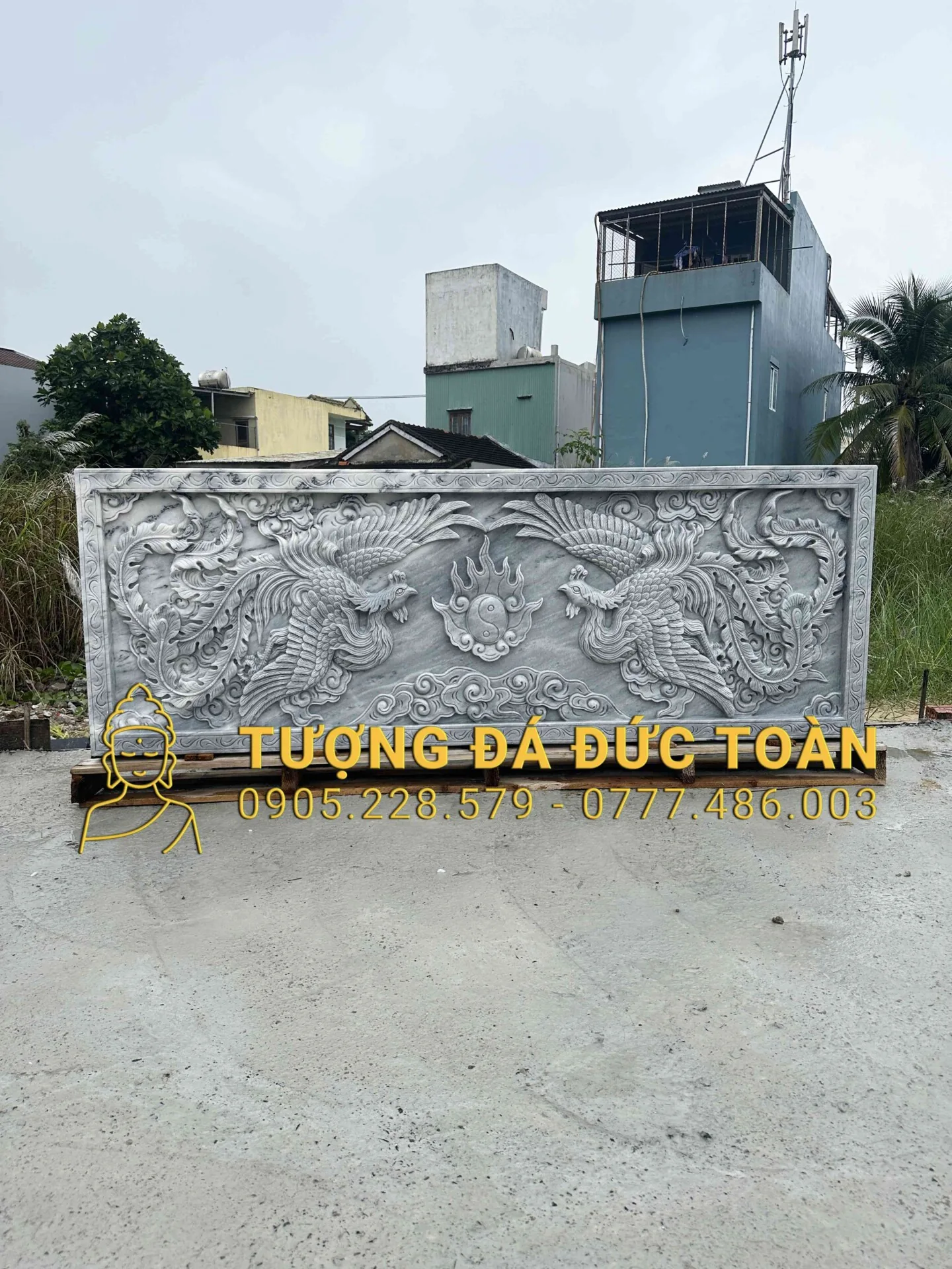 Phù Điêu Phượng Hoàng Ngang 2,5m Hàng Đi Úc: Tuyệt Tác Phong Thủy & Đẳng Cấp Quốc Tế