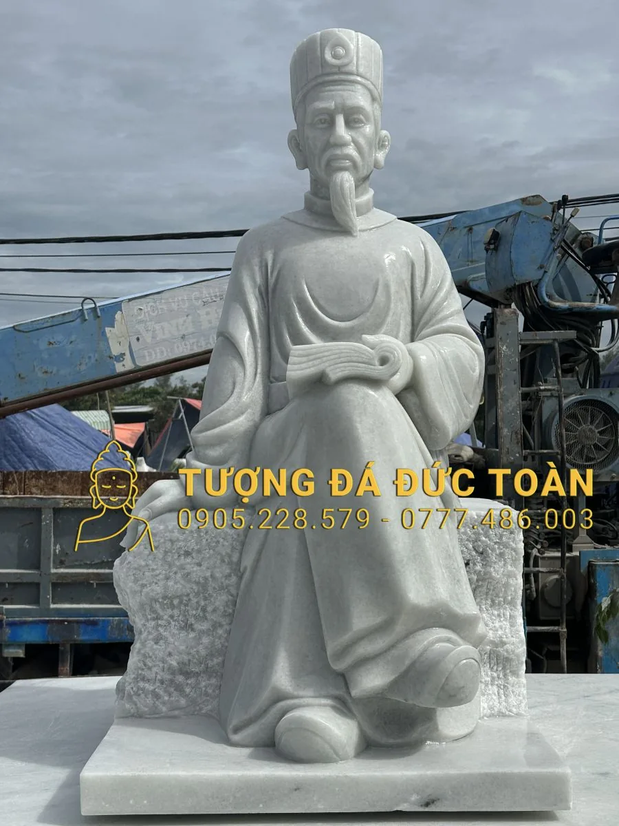 TƯỢNG CHU VĂN AN BẰNG ĐÁ CAO 1,5M TBT_40