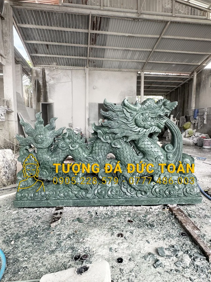 Tượng Rồng Bằng Đá Ngọc Ấn Độ RONG_17 – Quyền Uy Vương Giả, Chiêu Tài Lộc