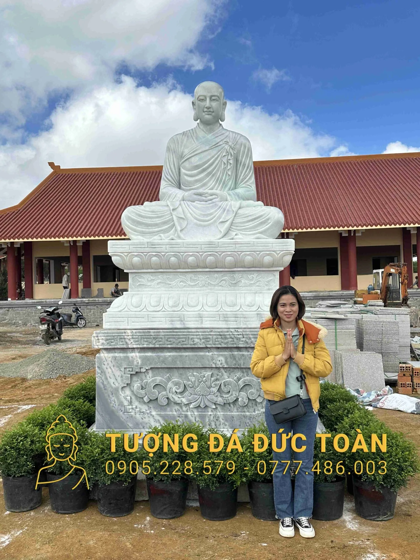 TƯỢNG PHẬT HOÀNG TRẦN NHÂN TÔNG CAO 1,8M TẠI PHÚ YÊN TPK_07