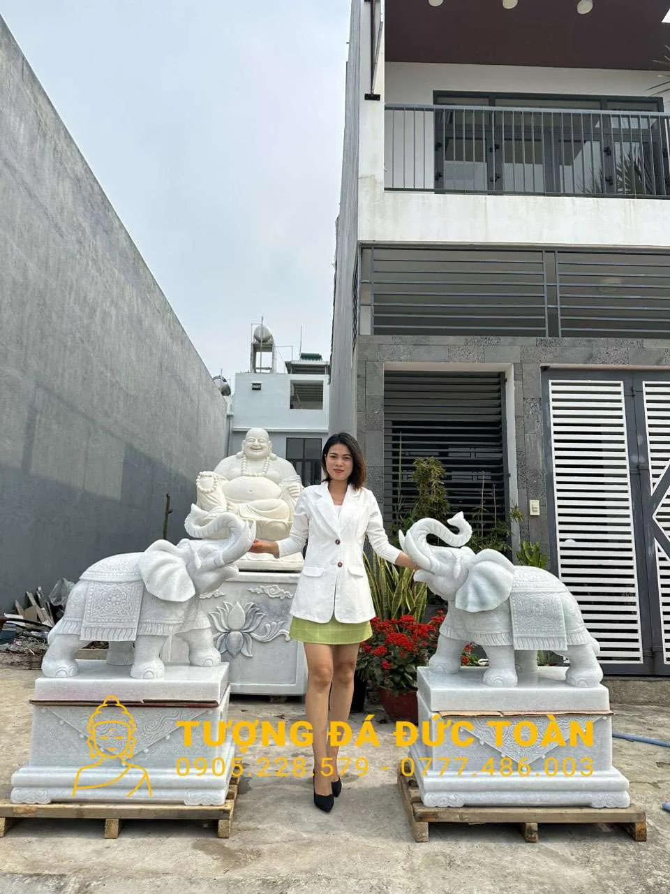 Tượng Voi Đá Tự Nhiên Đẹp – Linh Vật Chiêu Tài & Trấn Trạch